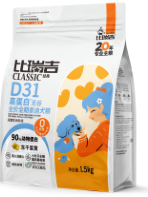 比瑞吉經(jīng)典D31高蛋白無谷泰迪全期犬糧1.5kg